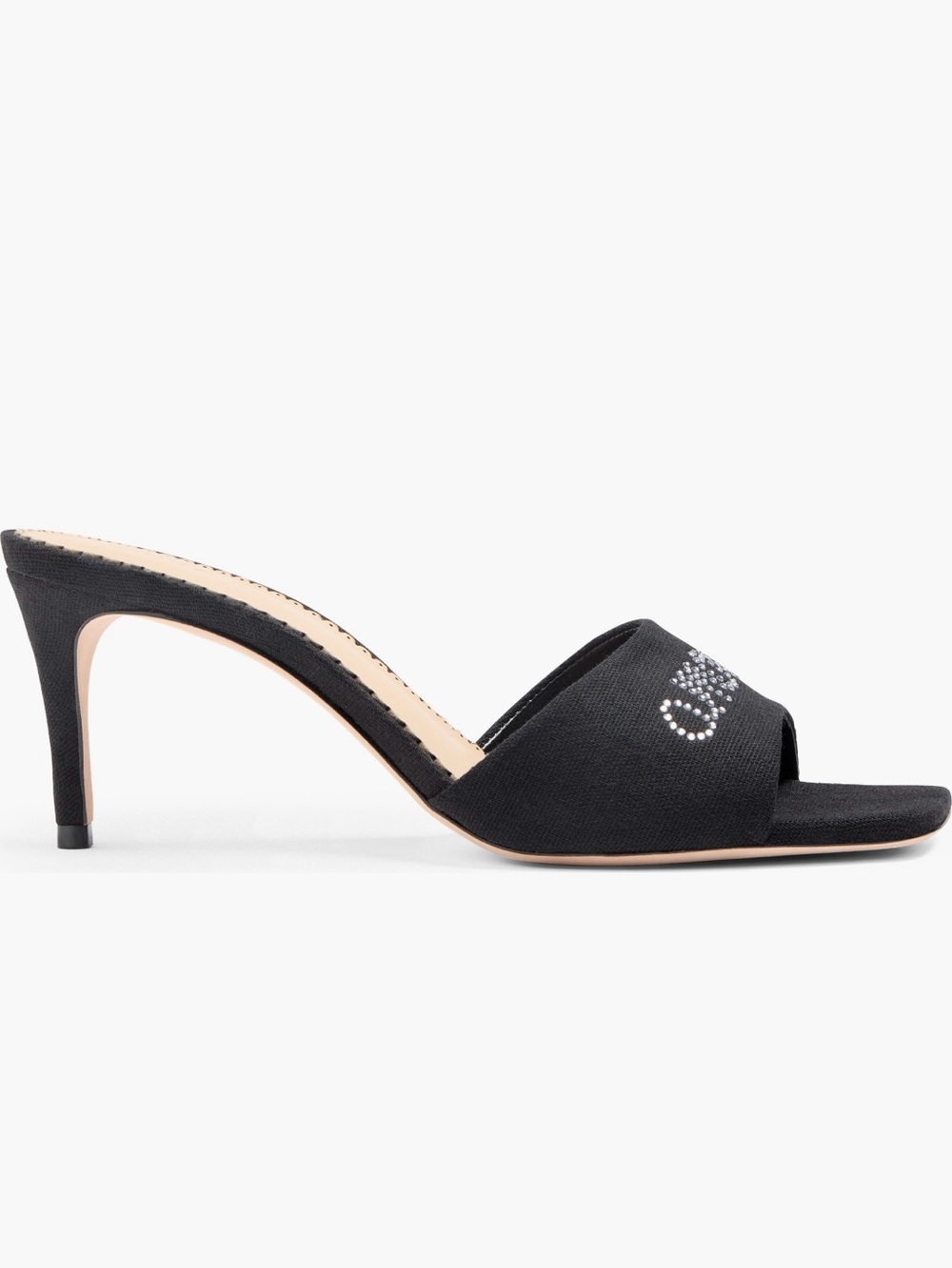 Cinq à Sept Black Crystal-Embellished Slide Mule - Picture 3 of 12